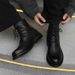 Retro Tooling Boots Thick Sole Heightening Lace-up Casual Style Design Martin Boots_vogvips.com