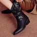 【youshilai】2025 Autumn Mid-Calf Riding Pointed Toe Chunky High Heel Short Slimming Slouch Boots For Women_vogvips.com