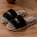 New Winter Indoor And Outdoor Plush Warm One-Word Cotton Slippers For Women Creative Personality Embroidered Soft Sole_vogvips.com