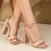 Cross-Border European And American Sandals For Women, Open Toe, One Strap Buckle, Hollow High Women's Shoes, Chunky Heel_vogvips.com