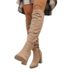 Women's Stylish Knee-High Riding Boots With Side Zipper, Pointed Toe & Chunky Heel - Suede Faux Leather Boots For Fall, Winter & Spring_vogvips.com