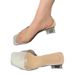 New Women's Transparent Flip-flops With Thick, Ultra-high Heels, Square Heads And Exposed Toes_vogvips.com