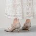 cameido Wedding Shoes Mary Jane High - Heeled Shoes With Pearl And Rhinestones, Thin Heel, Pointed Toe, One - Strap Single Shoes_vogvips.com