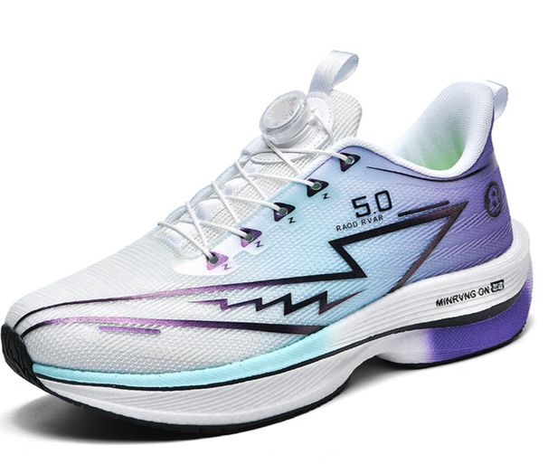 Chitu 8pro Rotating Button Lace Free Running Shoes Couple Style Comfortable Soft Sole Ultra Light Sports Casual Trendy Shoes_vogvips.com