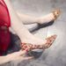 Red Gold Pointed-toe High-heeled Shoes With Chinese Embroidery And Rhinestone Wedding Shoes, 5 Cm Low Heel, High-quality, Red Shoes_vogvips.com