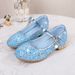 High Heels Versatile New Girls' Fashion Show Performance Host Children's Silver Crystal Princess Shoes_vogvips.com