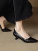 Elegant French Retro Pointed-Toe Pumps - Soft Leather Low Heel Women's Dress Shoes For All Seasons (Black/Brown/Cream/Burgundy)_vogvips.com