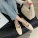 French Style Closed-Toe Half-Slip Slippers 2024 New Small Size Height Increasing Soft Sole Maternity Single Shoes For_vogvips.com