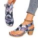 Women's Espadrille Sandals - New Spring/summer Collection, European & American Style, Floral Detail, Back Buckle, Chunky Heel_vogvips.com