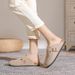 women's Shoe With A Cork Sole On The Toe Cap A Half Flip-flop On The Top._vogvips.com