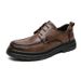 Fashionable Men's New British Black Business Formal Wear Derby Shoes Lace-up Leather British Brown Banquet Dress Wedding Leather Shoes_vogvips.com