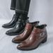 New Fashion Chelsea Boots Men's Brown Retro High-top Men's Boots European And American Fashion Boots British Gentleman Leather Boots_vogvips.com