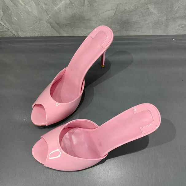 Summer Stylish Stiletto Open-toe Sexy Slip-on With A Single Strap, Pink High-heeled Sandals For Women That Make Feet_vogvips.com