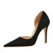 Women's Fashion Pointed Toe High Heel Pumps - Elegant Hollow Out Design With Color Blocking, Ultra High Stiletto Heel (8cm+), Comfortable Rubber Sole_vogvips.com