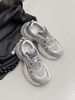 Little Genuine Paris Monster Leather Mesh Dad For Women Autumn New European Fashion Versatile Trendy Casual Shoes_vogvips.com