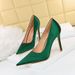 3169-1 Fashion Sexy Slim Night Club Banquet Heels Fish Scale Silk Satin Shallow Mouth Pointed High Heel Single Shoes_vogvips.com