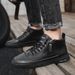 New Leather Spring Men's Shoes High-top Men's Heightening Tooling Martin Boots_vogvips.com