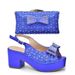 Bow embellish round head and tie thick sandals with the same color style dinner clutch bag_vogvips.com