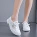 New Summer Mesh Breathable Casual Shoes, Anti Slip White Shoes, Fashionable Soft Soled Women's Board Shoes_vogvips.com