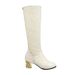 New Fashionable Round-Toe Korean Style Lace-Up Back-Zip With Mesh Chunky Heel Sandals Elegant Women's Cool Boots_vogvips.com