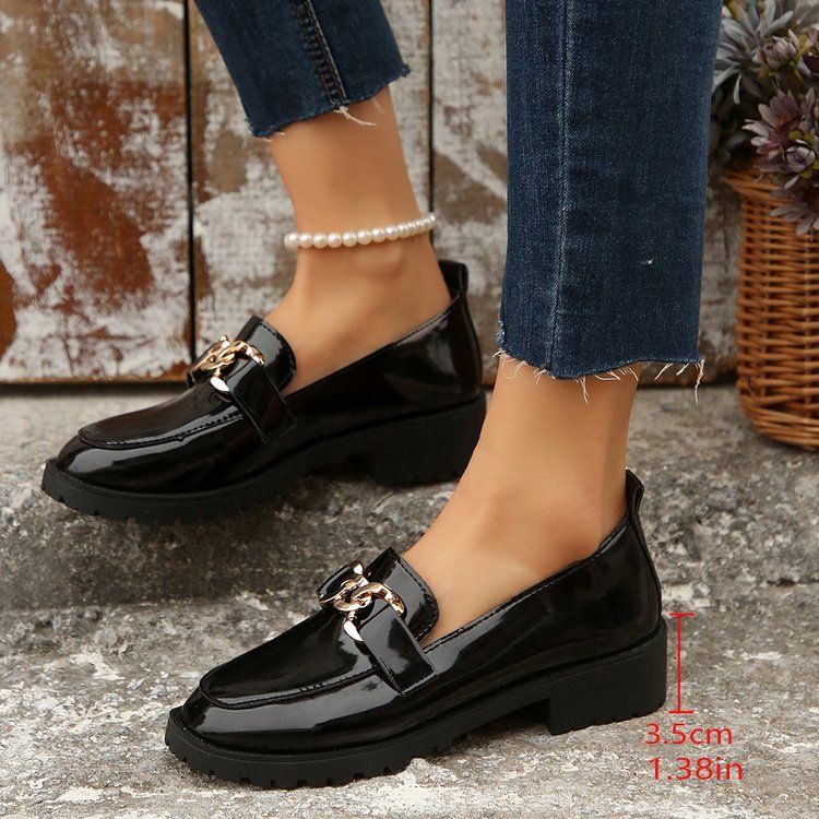 New Loafers Women S Platform Lace Up Small Leather Shoes_vogvips.com