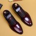 Genuine Cow Leather Brogue Wedding Business Men Casual Flats Vintage Handmade Oxford Shoes For Men Black Burgundy 2024_vogvips.com