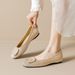 Sheepskin In Stock, Square Buckle, Hidden Heel, Shallow Mouth Slip-On Shoes For Women, French Style, Soft, New Spring_vogvips.com