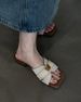 French-style Versatile And Unique Design Flip-flops For Women, Featuring Low Heels And Suitable For Wearing Outside, With A Single Strap Design._vogvips.com