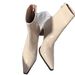 High Pointed Toe 2024 Autumn Winter New Style Thin Heel Patchwork Ankle Slim Brown Short Boots_vogvips.com