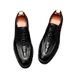 2021 Autumn Winter Men's Business Formal Leather British Style Pointed Toe Lace-up Korean Trend Crocodile Pattern_vogvips.com
