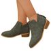 European And American Trade Large Size Leather Women, Solid Color Slimming Pointed Toe Back Zipper Casual Thick Sole_vogvips.com