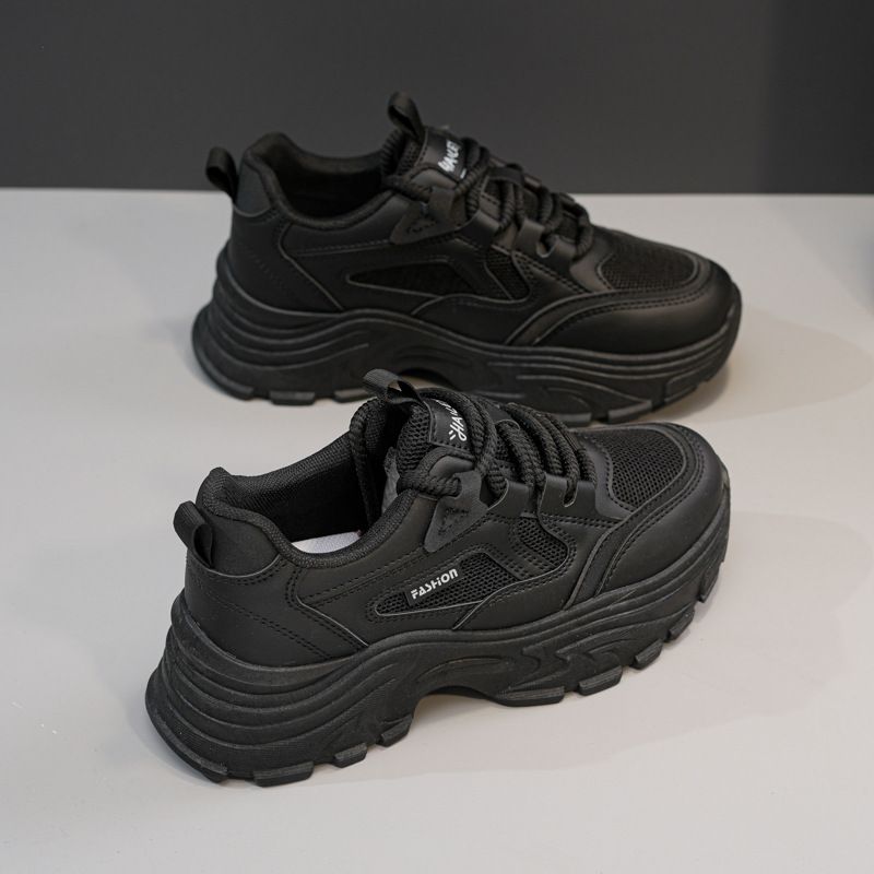 Women's Dad Shoes 2025 New Popular Model Spring And Autumn Mesh Breathable Versatile Thick-soled Casual Running Sneakers_vogvips.com