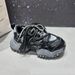 Smmer Men's Shoes Retro White Shoes Thick Soled Genuine Leather Personality Lace Up Fashionable Street Blasting Dad Shoes Trend_vogvips.com