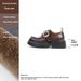 Women's Shoes Classic Round-Toe Loafers With Thick Sole - Slip-On British Style Casual Shoes In Black & Brown (Sizes 34-40)_vogvips.com