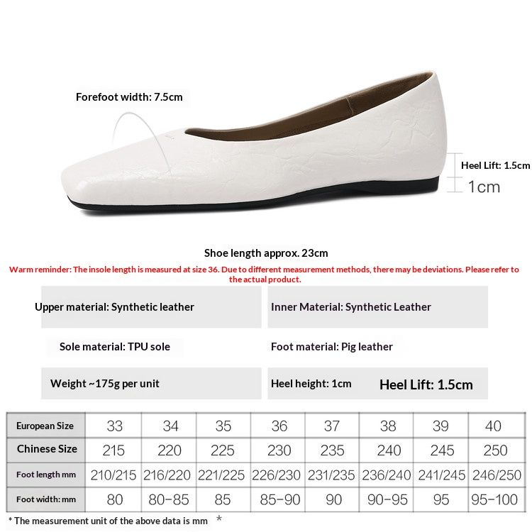 Cameido Soft Sole And Upper Simple Commuting Square Toe Flats For Women In Spring_vogvips.com