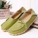 Women’s Lace Up Classic Oxford Boat Ballet Driving Moccasins Flat Ladies Soft Leather Shoes_vogvips.com