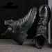 New- Winter Men's High-top Fleece Korean-style Leather Boots And Cotton Shoes_vogvips.com