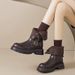 The New Maillard Pleated Trouser Boots For Women In The Autumn Of 2025.1 With Thick Soles_vogvips.com