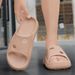 Mechanical Armor Style Hollowed-Out Thick-Tread Slippers - Summer Breathable Casual Flip-Flops - Outdoor Trendy Striped Slippers_vogvips.com