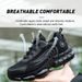 Men's Steel Toe Safety Work Shoes,Breathable Mesh & Microfiber Leather Upper,PU Air Cushion Sole For Miners, Construction & Factory Workers Work Shoes_vogvips.com