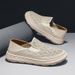 Men's Breathable Mesh On Loafers Lightweight Thick Non Slip Rubber Sole Casual Walking Shoes For Driving Daily Outdoor_vogvips.com