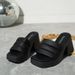 Sponge Cake Sole One Line Cool Slippers 2025 Summer Fashion New Item, Thick Heel Height Increasing Sandals For Women,_vogvips.com