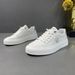 Men's Trendy Autumn Styles, Breathable Leather Flat Men's Versatile Casual Shoes, One Foot White Shoes_vogvips.com