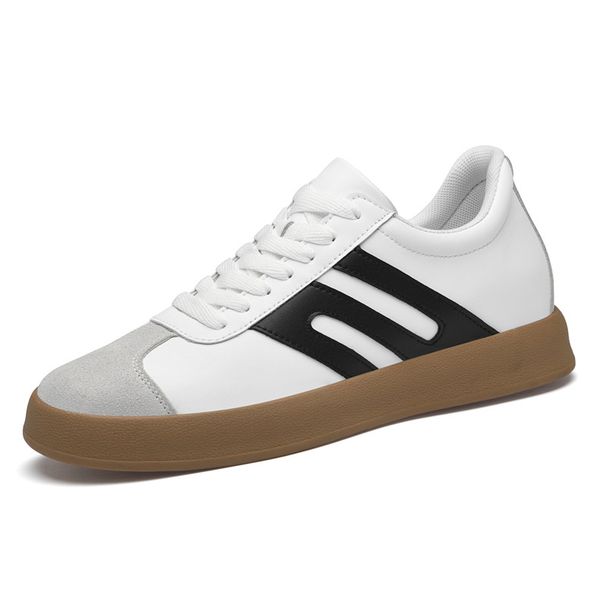 Invisible Height-increasing Men's Shoes German Training Shoes Men's Leather Casual Board Shoes Work White Shoes_vogvips.com