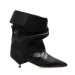 Autumn And Winter 5cm Thin Heel Short Fashion Pointed Wide Tube Folding Stacked Womens Ankle Boots 250711_vogvips.com
