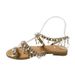 Ladies' New Summer Pearl Sandals Comfortable Beach Shoes Ankle Strap Open Toe Sandals Casual Lightweight Women Slippers_vogvips.com