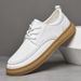 Men's Casual Board Shoes High Cowhide Surface Beef Tendon Sole White Shoes Sports Men's Shoes_vogvips.com