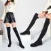 New Style British Elastic Thick Heel Fleece Lined Long Women Zipper Over-the-Knee Huizhou Boots_vogvips.com