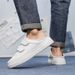 Men’s Shoes Summer New Breathable White Shoes Half Slip Low Top Shoes Large Size Sneakers Casual Shoes Men's Shoes_vogvips.com