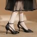 688-8 Satin Pointed-toe High-heeled Shoes, New Style Side Cut-out, Shallow Strap Sandals For Women, Versatile With_vogvips.com